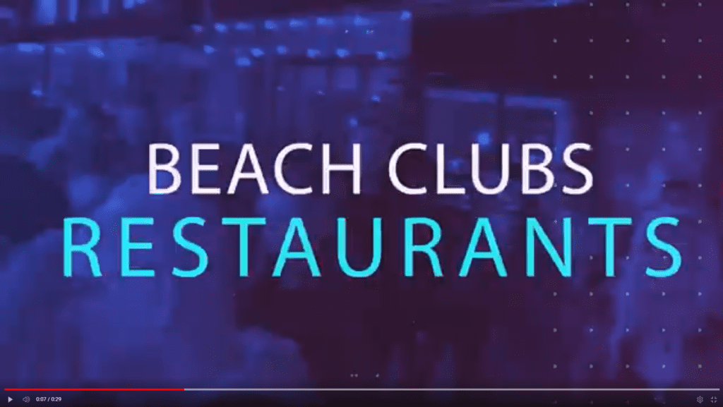 beach club and restaurants